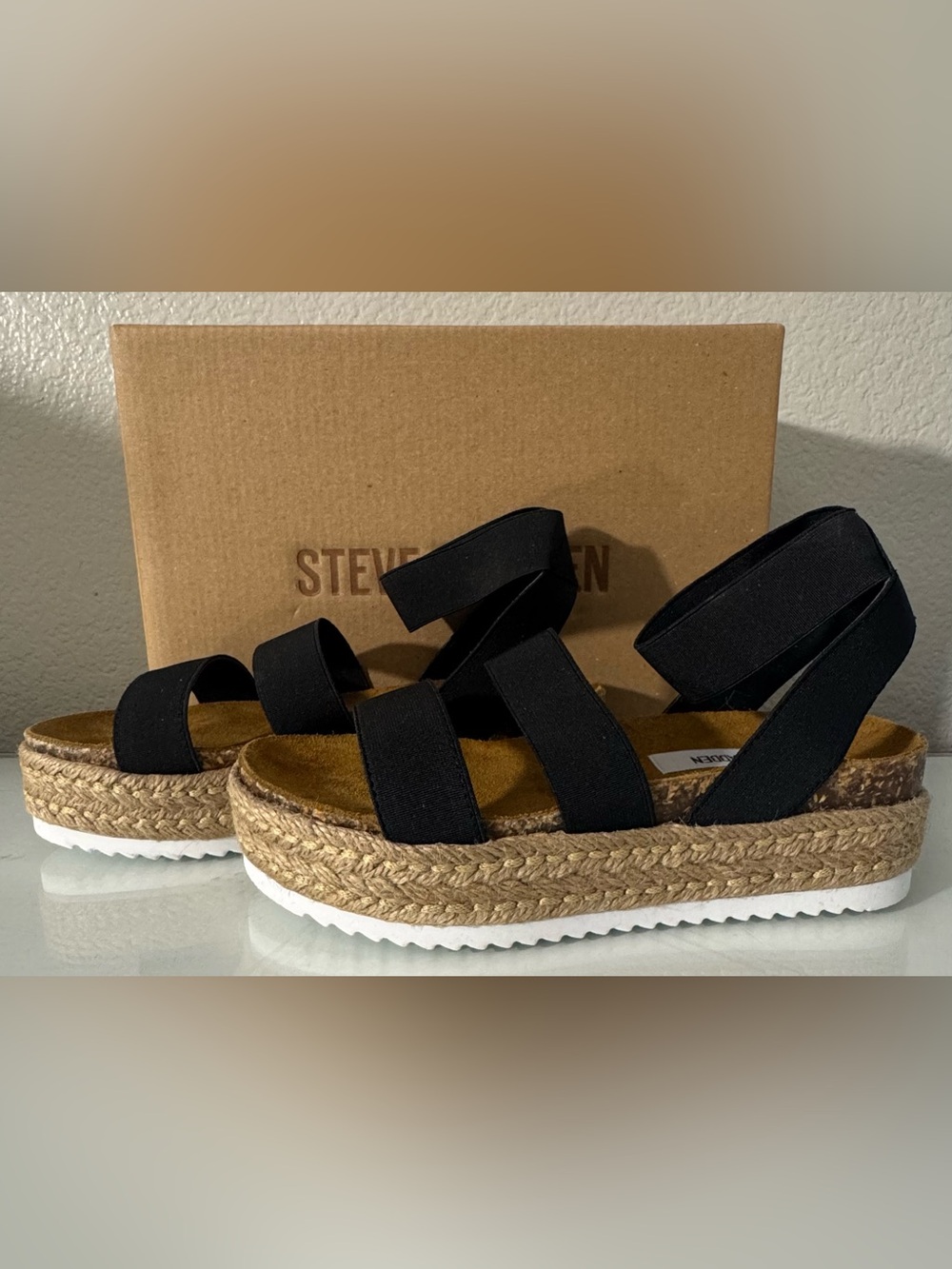 Women’s Steve Madden Kimmie Black Sandals Size 8